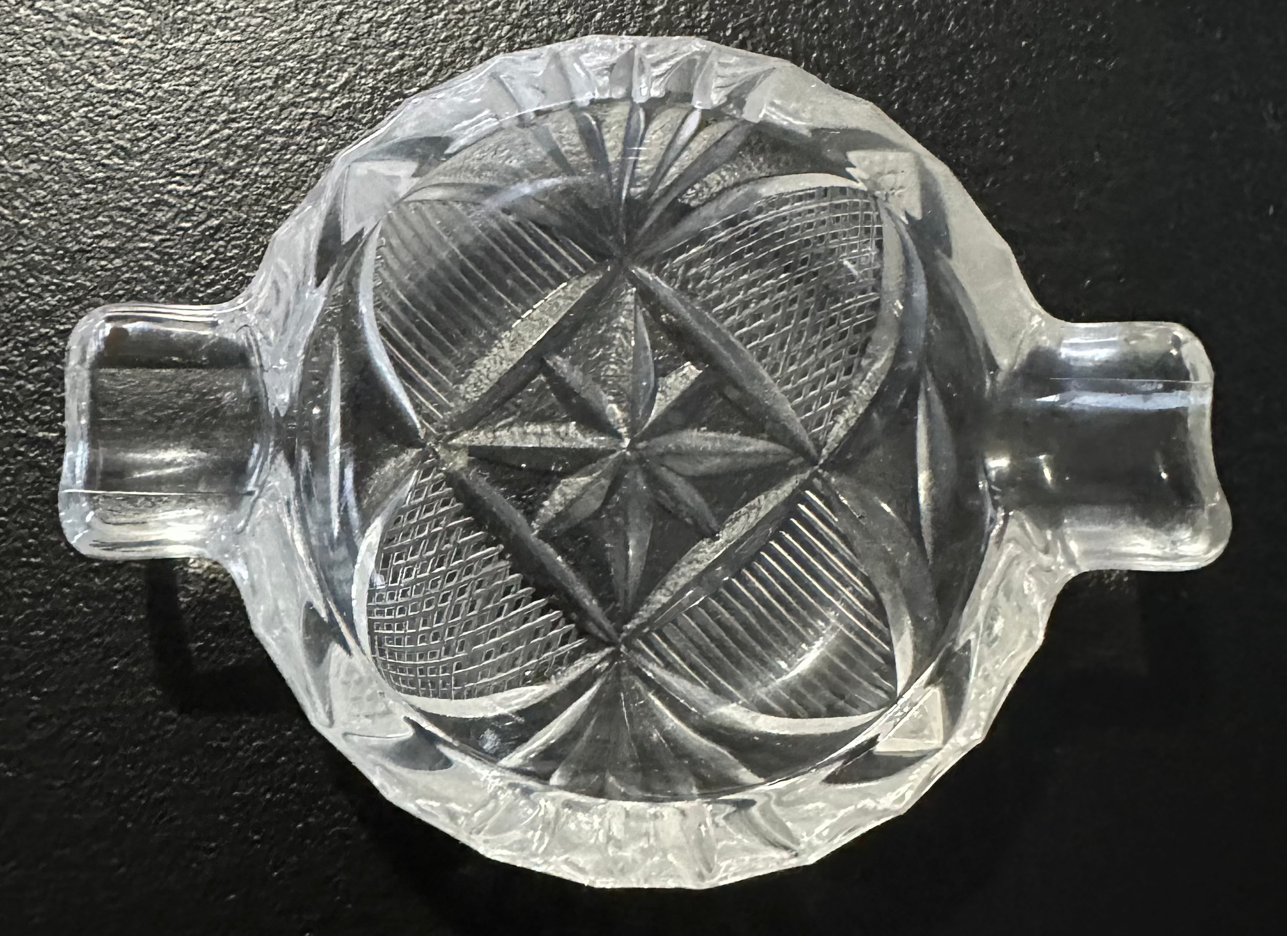 Vintage Clear Glass Pocket Ashtray